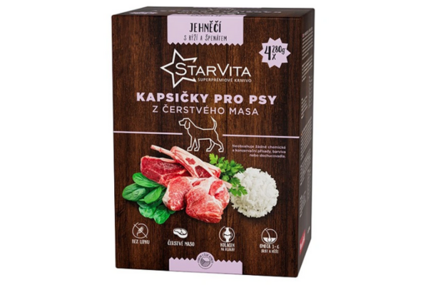 7080_2krm1170 Kišenė Šuniui Ėriena Su Ryžiais Ir Špinatais 4X280 G - Image 1