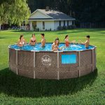 Elite - Pinto Dizaino Baseinas - 4,57 X 1,22M, Su Langu, Su Filtro Siurbliu 12V - 3,8 M3, Sulankstomos Saugos Kopetėlės, Priežiūros Komplektas, Uždangalas Ir Paklotas - Image 2