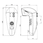 Azuro AquaJet 100 priešsrovė baseinui su LED apšvietimu ir masažo funkcija